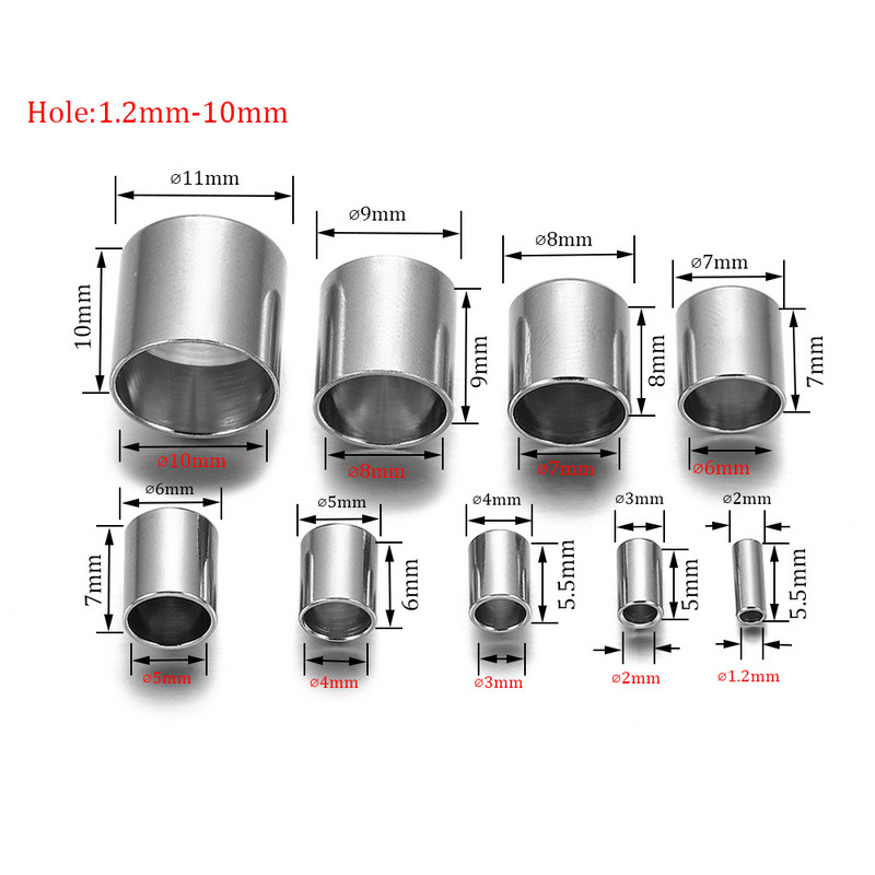 20-30 buc/lot Capace de sertizare din oțel inoxidabil cu ciucuri de piele Capăt de sertizare Mărgele Capă de capăt pentru fabricarea de bijuterii DIY descoperiri de brățări