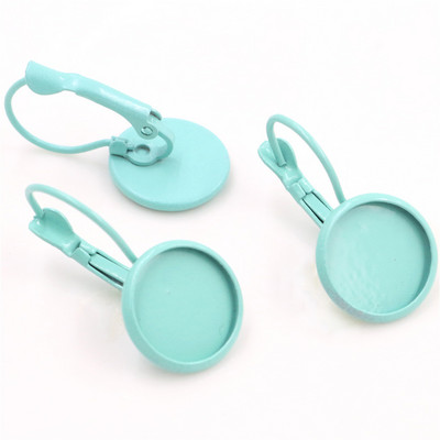 (Νέο) 12 χιλιοστά 10 τμχ/Παρτίδα 14 Χρώματα Επιμεταλλωμένα Μοχλό Γαλλικά Σκουλαρίκια Πίσω Κενό/Βάση, Εφαρμογή γυάλινων καμποκόν 12 χιλιοστών, Κουμπιά, Στεφάνια σκουλαρικιών