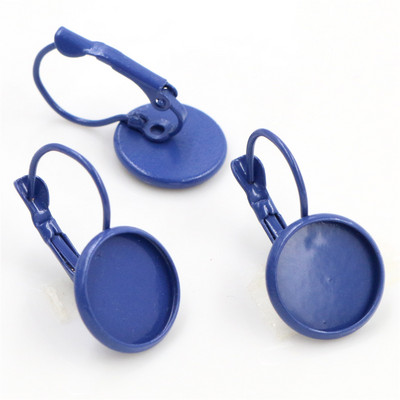 (Νέο) 12 χιλιοστά 10 τμχ/Παρτίδα 14 Χρώματα Επιμεταλλωμένα Μοχλό Γαλλικά Σκουλαρίκια Πίσω Κενό/Βάση, Εφαρμογή γυάλινων καμποκόν 12 χιλιοστών, Κουμπιά, Στεφάνια σκουλαρικιών