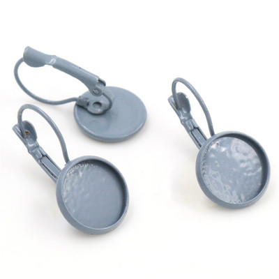 (Νέο) 12 χιλιοστά 10 τμχ/Παρτίδα 14 Χρώματα Επιμεταλλωμένα Μοχλό Γαλλικά Σκουλαρίκια Πίσω Κενό/Βάση, Εφαρμογή γυάλινων καμποκόν 12 χιλιοστών, Κουμπιά, Στεφάνια σκουλαρικιών