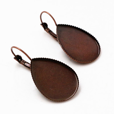 18x25mm 10x14mm 13x18mm 10 τμχ 8 χρώματα επιμεταλλωμένα Γαλλικά μοχλό πίσω σκουλαρίκια Κενό/Βάση, Εφαρμογή Drop γυάλινα καμποσόν;Σφενδόνια σκουλαρικιών