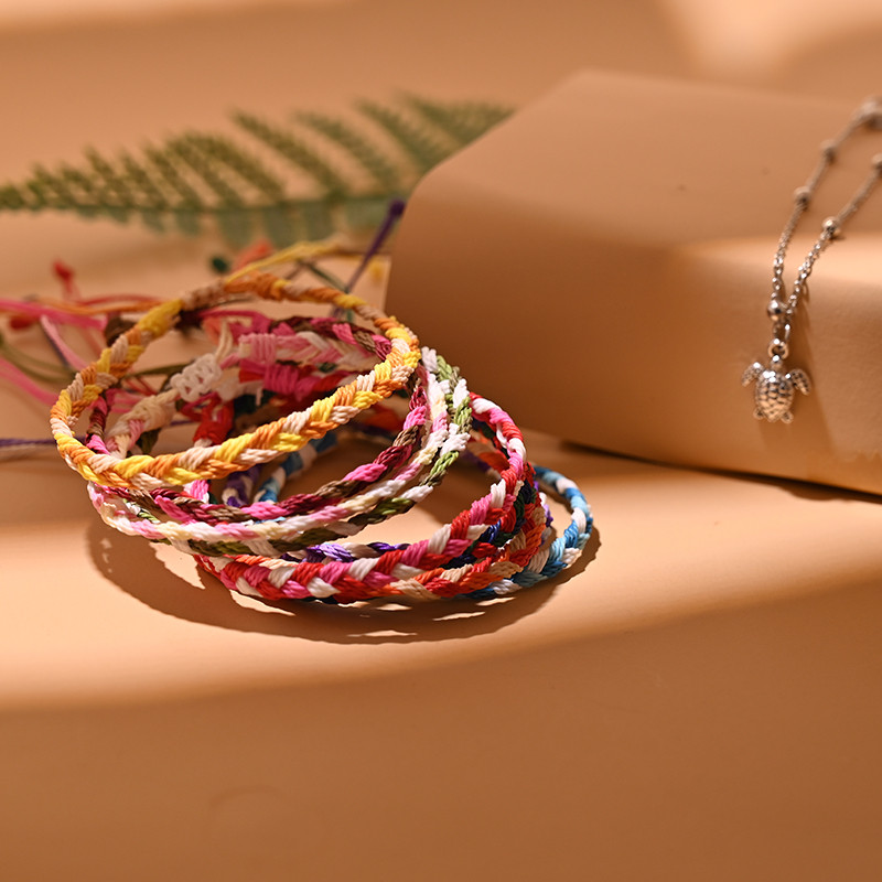 2 vnt. / Lot Vėžlio kulkšnių rinkinys moterims Rankų darbo vaškinė virvė Bohemiška kulkšnies apyrankė Kojos pėdų grandinė Draugystė Vasaros paplūdimio papuošalai