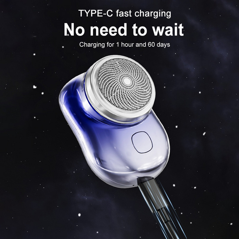 Φορητή ηλεκτρική ξυριστική μηχανή Mini Heard Trimmer Beard Shaving Παλινδρομική κεφαλή κοπής USB Επαναφορτιζόμενα μαχαίρια Ξυράφι