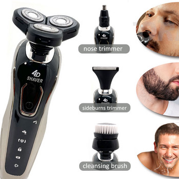 Нова електрическа самобръсначка за мъже 4D електрически тример за брада USB акумулаторен професионален тример за коса Режеща коса за възрастни Бръснач за мъже