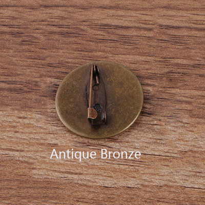 10 buc 20mm 25mm Setări pentru știfturi rotunde, alamă, setări pentru broșă, setări pentru broșă Cabochon, tavă de bază, lunetă, cabușoane, Cameo, găsire de bijuterii DIY