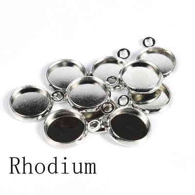 10-20 bucăți rotund Cabochon Setare Tavă Lunete Accesorii pentru bijuterii Brelocuri goale Pandantiv Cercei cu știfturi Baza Bijuterii Materiale pentru realizarea de bijuterii