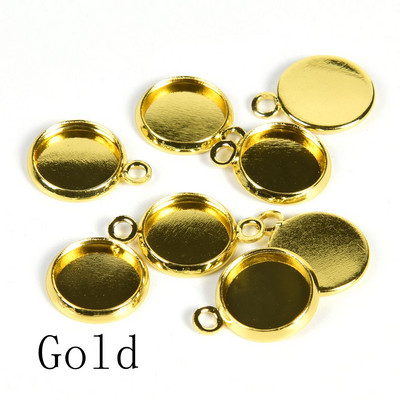 10-20 bucăți rotund Cabochon Setare Tavă Lunete Accesorii pentru bijuterii Brelocuri goale Pandantiv Cercei cu știfturi Baza Bijuterii Materiale pentru realizarea de bijuterii