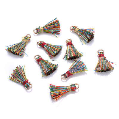 10/20/30 tk 2cm minitutt Mitmevärvilised puuvillased tutid ehete jaoks DIY Kõrvarõngas Võtmehoidja Õmblemine Kardinate ääriste narmaste tarvikud