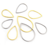 20 τμχ 13 26 32 χιλιοστών από ανοξείδωτο ατσάλι επιχρυσωμένο με σταγόνα με κλειστό πλαίσιο Drop Rings For DIY Earring Jewelry Makings Findings Supplies