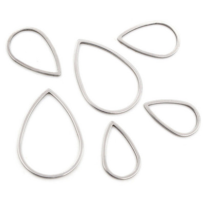 20 τμχ 13 26 32 χιλιοστών από ανοξείδωτο ατσάλι επιχρυσωμένο με σταγόνα με κλειστό πλαίσιο Drop Rings For DIY Earring Jewelry Makings Findings Supplies