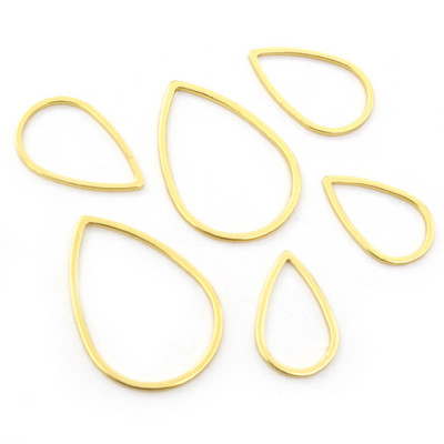20 τμχ 13 26 32 χιλιοστών από ανοξείδωτο ατσάλι επιχρυσωμένο με σταγόνα με κλειστό πλαίσιο Drop Rings For DIY Earring Jewelry Makings Findings Supplies