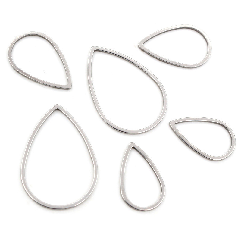 20 τμχ 13 26 32 χιλιοστών από ανοξείδωτο ατσάλι επιχρυσωμένο με σταγόνα με κλειστό πλαίσιο Drop Rings For DIY Earring Jewelry Makings Findings Supplies