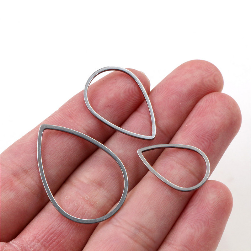 20 τμχ 13 26 32 χιλιοστών από ανοξείδωτο ατσάλι επιχρυσωμένο με σταγόνα με κλειστό πλαίσιο Drop Rings For DIY Earring Jewelry Makings Findings Supplies