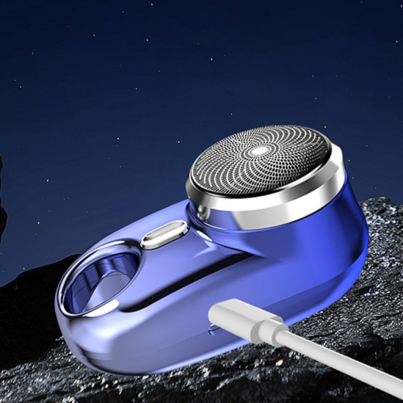 Hordozható elektromos borotva férfi mini borotva újratölthető borotválkozás arcápolás szakállborotva vízálló forgószakállvágó