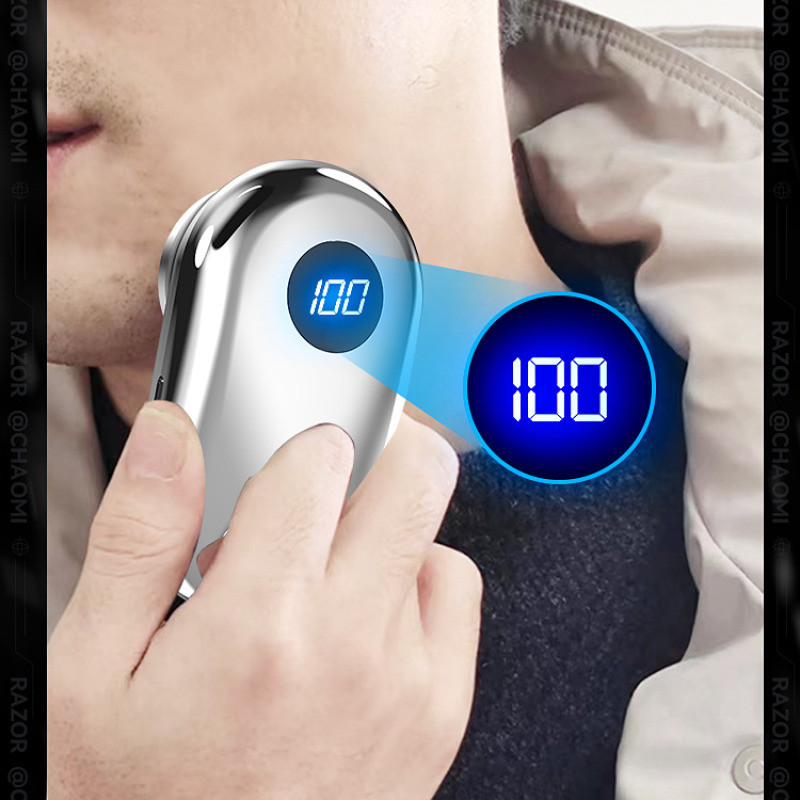 Hordozható elektromos borotva férfi mini borotva újratölthető borotválkozás arcápolás szakállborotva vízálló forgószakállvágó