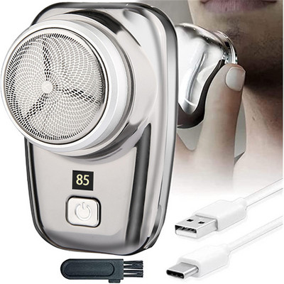 Електрическа самобръсначка USLION Dry Wet Painless Shaver Men Electric Face Brada Razor LED USB Rechargeable IPX7 Waterproof Razor Machine