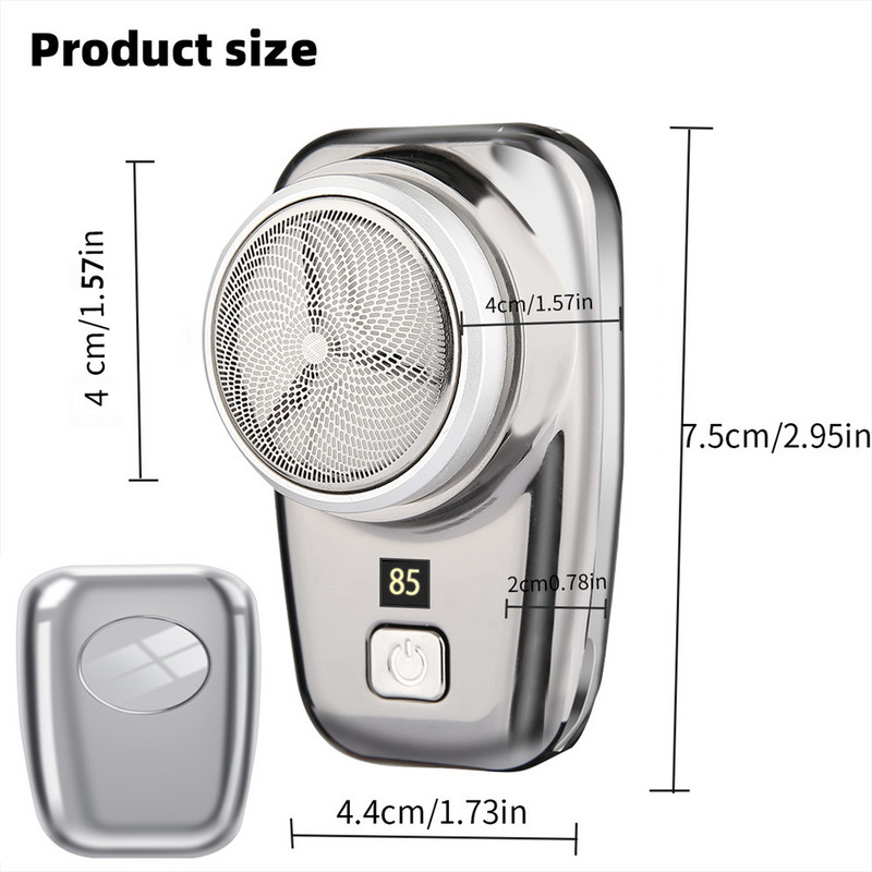 USLION elektriline pardel, kuiv märg, valutu pardel meeste elektriline habemeajamis LED USB laetav IPX7 veekindel raseerimismasin