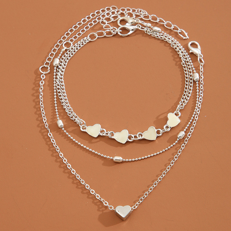 Lihtsad südamega naiste jalavõrud paljajalu heegeldatud sandaalid jala ehted jalg Uued jalavõrud jala pahkluu käevõrud naiste jalakett