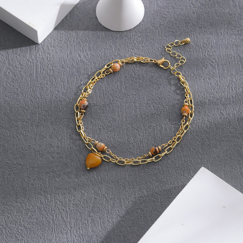 Lost Lady Uus tipptasemel naturaalsest kivist jalavõru naistele lihtne isiksus Naiste ranna pahkluu ripats moeehted