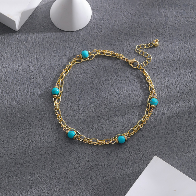 Lost Lady Uus tipptasemel naturaalsest kivist jalavõru naistele lihtne isiksus Naiste ranna pahkluu ripats moeehted