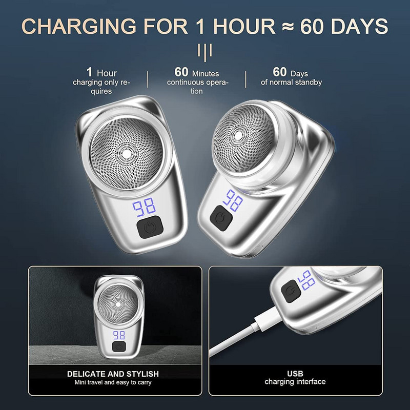 Razor electric pentru bărbați Mini aparat de bărbierit portabil Zao Mini aparat de bărbierit Trimmer Barba Mini aparat de ras electric portabil Instrument