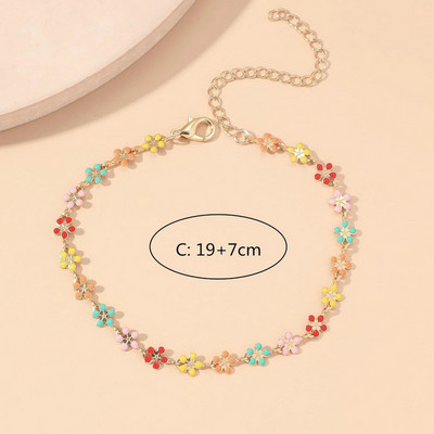 Cioc de piatră naturală gleznă de plajă Brățară sexy pentru picioare Bijuterii de modă pentru femei Brățară de gleznă de yoga Lanț Sandale desculțe