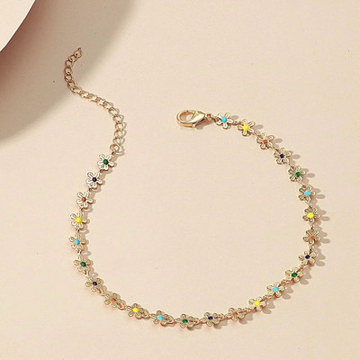 Cioc de piatră naturală gleznă de plajă Brățară sexy pentru picioare Bijuterii de modă pentru femei Brățară de gleznă de yoga Lanț Sandale desculțe