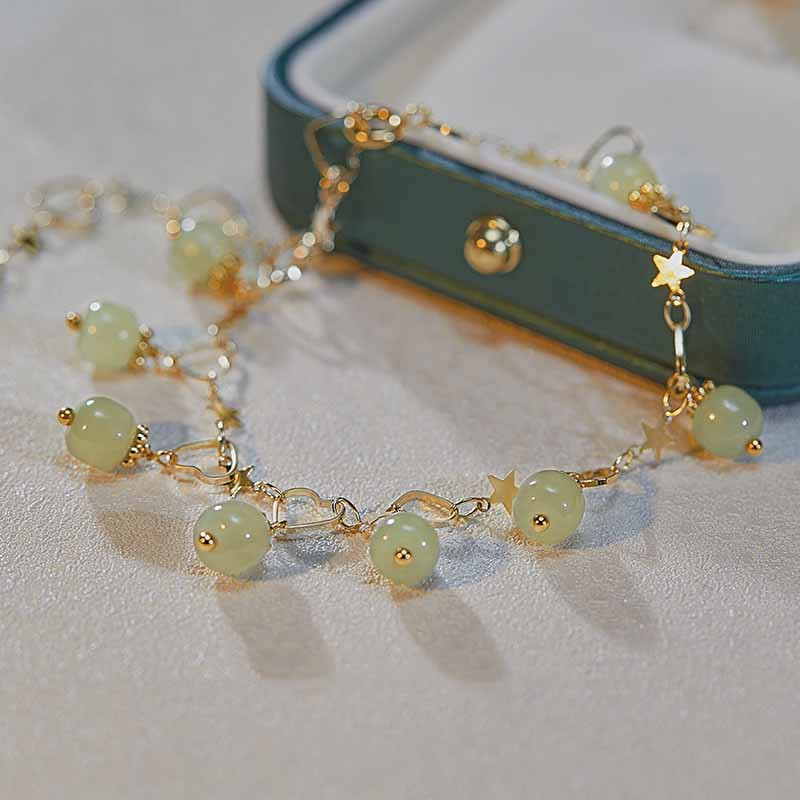 Cioc de piatră naturală gleznă de plajă Brățară sexy pentru picioare Bijuterii de modă pentru femei Brățară de gleznă de yoga Lanț Sandale desculțe