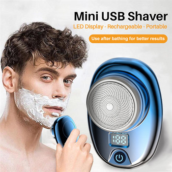 Мини електрическа пътна самобръсначка за мъже, джобен размер, миеща се електронна самобръсначка, мъжка акумулаторна безжична самобръсначка, лице, брада