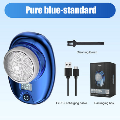 Mini elektrinis kelioninis skustuvas vyrams Kišeninio dydžio plaunamas elektroninis skustuvas vyriškas įkraunamas belaidis skutimosi veido barzda