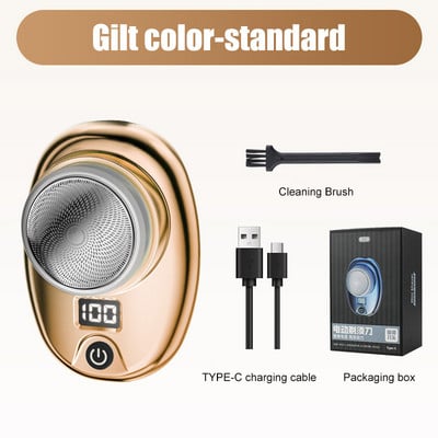 Mini elektrinis kelioninis skustuvas vyrams Kišeninio dydžio plaunamas elektroninis skustuvas vyriškas įkraunamas belaidis skutimosi veido barzda