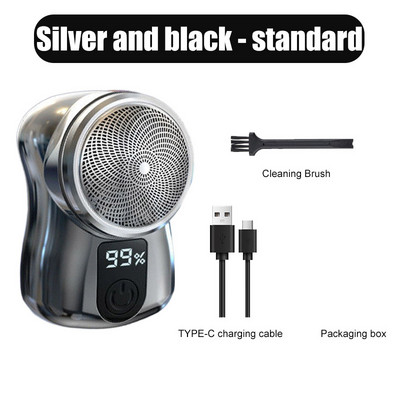 Mini elektrinis kelioninis skustuvas vyrams Kišeninio dydžio plaunamas elektroninis skustuvas vyriškas įkraunamas belaidis skutimosi veido barzda