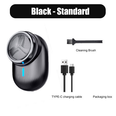 Mini elektrinis kelioninis skustuvas vyrams Kišeninio dydžio plaunamas elektroninis skustuvas vyriškas įkraunamas belaidis skutimosi veido barzda