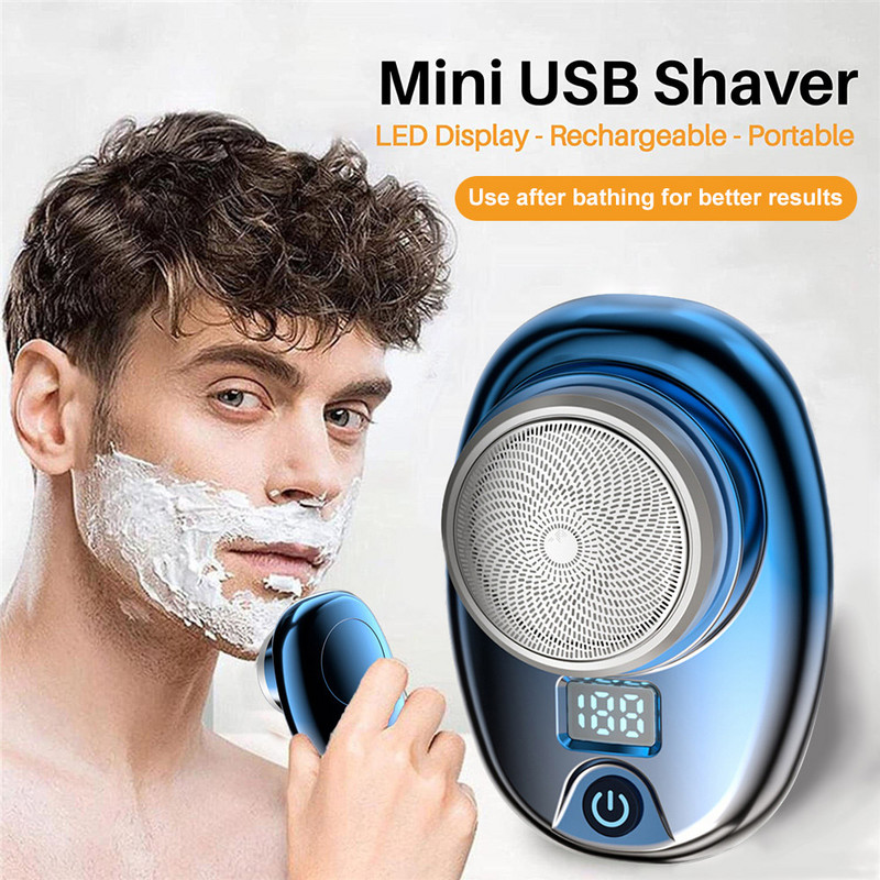 Mini elektrinis kelioninis skustuvas vyrams Kišeninio dydžio plaunamas elektroninis skustuvas vyriškas įkraunamas belaidis skutimosi veido barzda