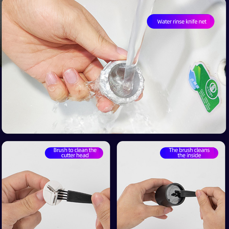 Mini barzdaskutė vyrams Plaunama vyriška skutimosi mašina Kelioninis barzdaskutis šlapias ir sausas dvejopo naudojimo įkraunamas nešiojamas elektrinis žoliapjovė