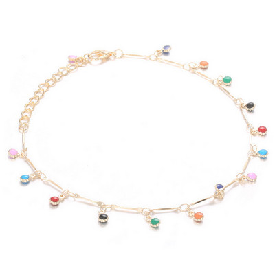 Χαριτωμένο μπράτσο λουλουδιών μαργαρίτα για γυναίκες Βραχιόλι ποδιών παραλίας Boho Χρώμα σμάλτο ηλίανθου αλυσίδα ποδιών Κοσμήματα πέδιλα παραλίας Δώρο