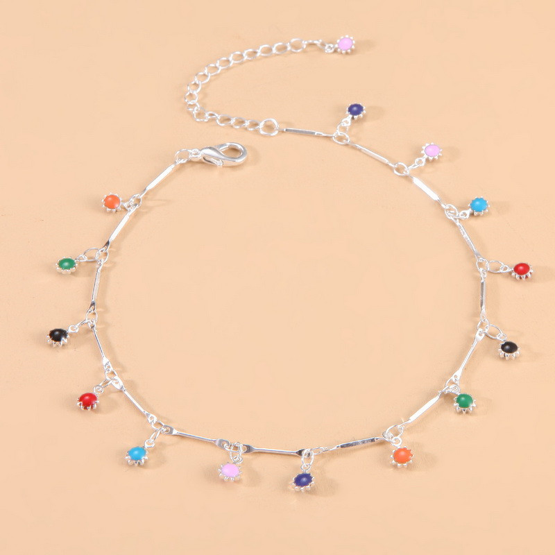 Χαριτωμένο μπράτσο λουλουδιών μαργαρίτα για γυναίκες Βραχιόλι ποδιών παραλίας Boho Χρώμα σμάλτο ηλίανθου αλυσίδα ποδιών Κοσμήματα πέδιλα παραλίας Δώρο