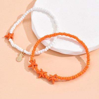 Boemska etnička morska zvijezda školjka školjka Perle Narukvice za gležnjeve Žene Djevojke Moda Vražje oko Privjesak Stopala Lanac za zapešće Ljetni nakit za plažu