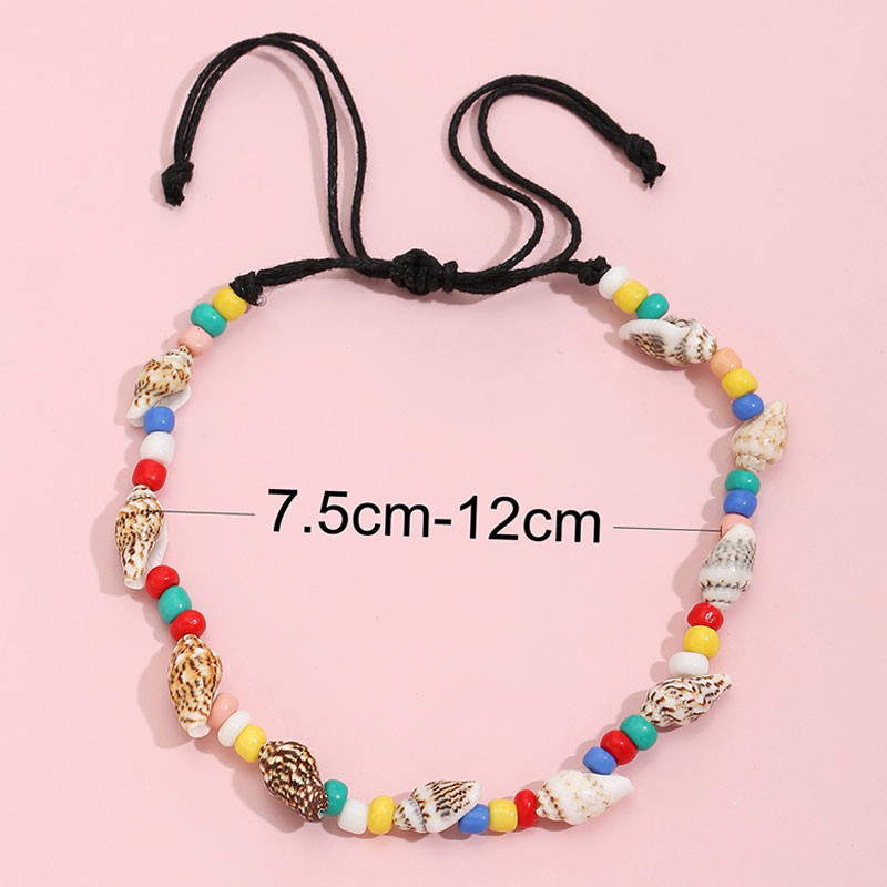 Boemska etnička morska zvijezda školjka školjka Perle Narukvice za gležnjeve Žene Djevojke Moda Vražje oko Privjesak Stopala Lanac za zapešće Ljetni nakit za plažu