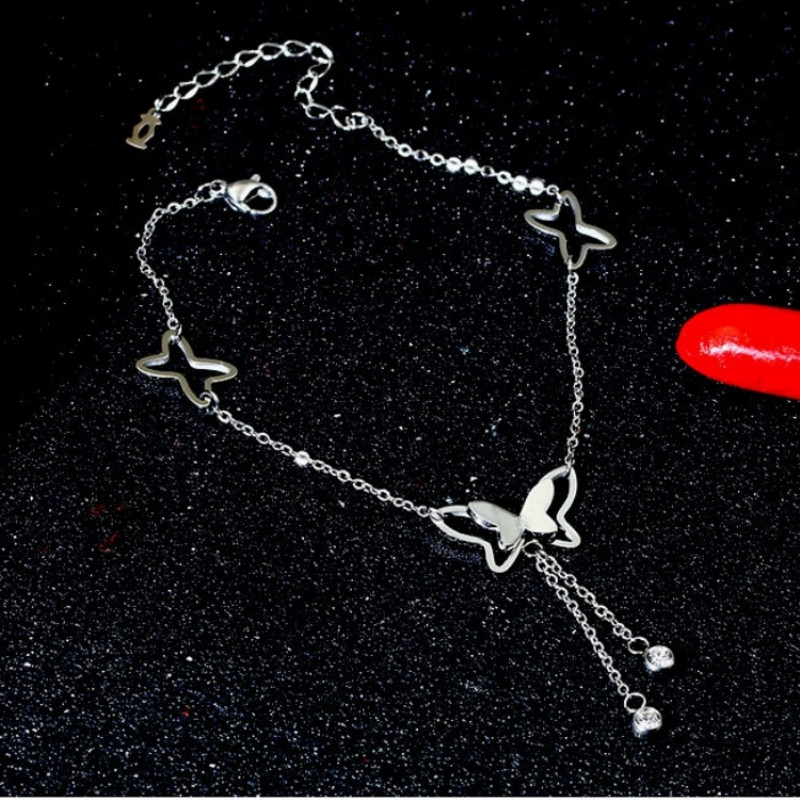 2023 noile glezne din metal cu lanț de picioare fluture pentru femei, lungime reglabilă, brățară de gleznă pentru femeie, pe picior, bijuterii pentru picioare, cadouri