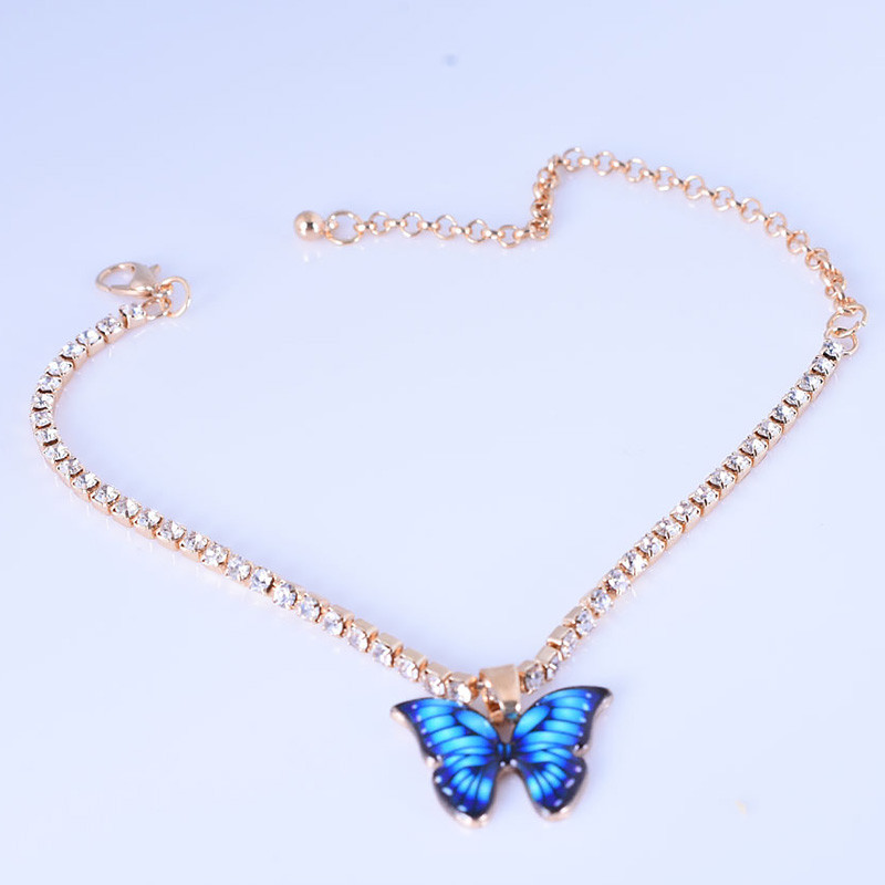 Madingi mieli drugelio pakabukai moterims Bohemiškos aukso spalvos grandinėlės kulkšnies apyrankė ant kojų paplūdimio pėdų papuošalai 2020 m. Nauja