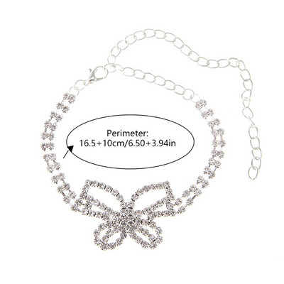 Madingos Kalnų krištolinio akmens grandinėlės kulkšnys moterims Prabangios spindinčios kulkšnies apyrankės ant kojų Moterų vestuvių vakarėlio papuošalai pėdų aksesuarai