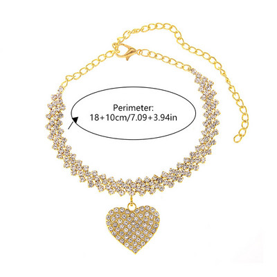 Madingos Kalnų krištolinio akmens grandinėlės kulkšnys moterims Prabangios spindinčios kulkšnies apyrankės ant kojų Moterų vestuvių vakarėlio papuošalai pėdų aksesuarai