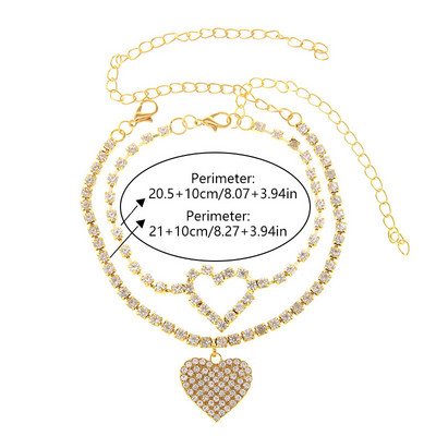 Madingos Kalnų krištolinio akmens grandinėlės kulkšnys moterims Prabangios spindinčios kulkšnies apyrankės ant kojų Moterų vestuvių vakarėlio papuošalai pėdų aksesuarai