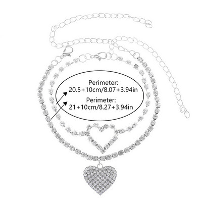 Madingos Kalnų krištolinio akmens grandinėlės kulkšnys moterims Prabangios spindinčios kulkšnies apyrankės ant kojų Moterų vestuvių vakarėlio papuošalai pėdų aksesuarai