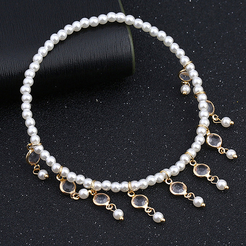 Bohemian Pearl Rhinestone pahkluu käevõru naistele suvine rannatuti ripats jalavõru Käevõru võlusid jalaketi ehted