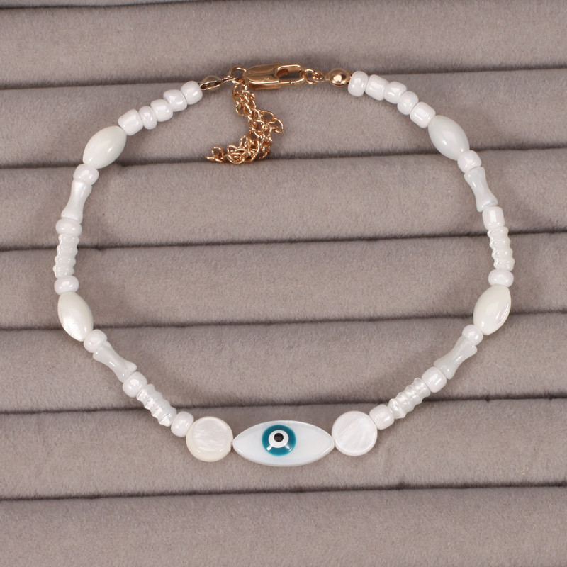 Eye Design Shell Anklet βραχιόλια για γυναίκες Κοσμήματα παραλίας Βραχιόλι στον αστράγαλο