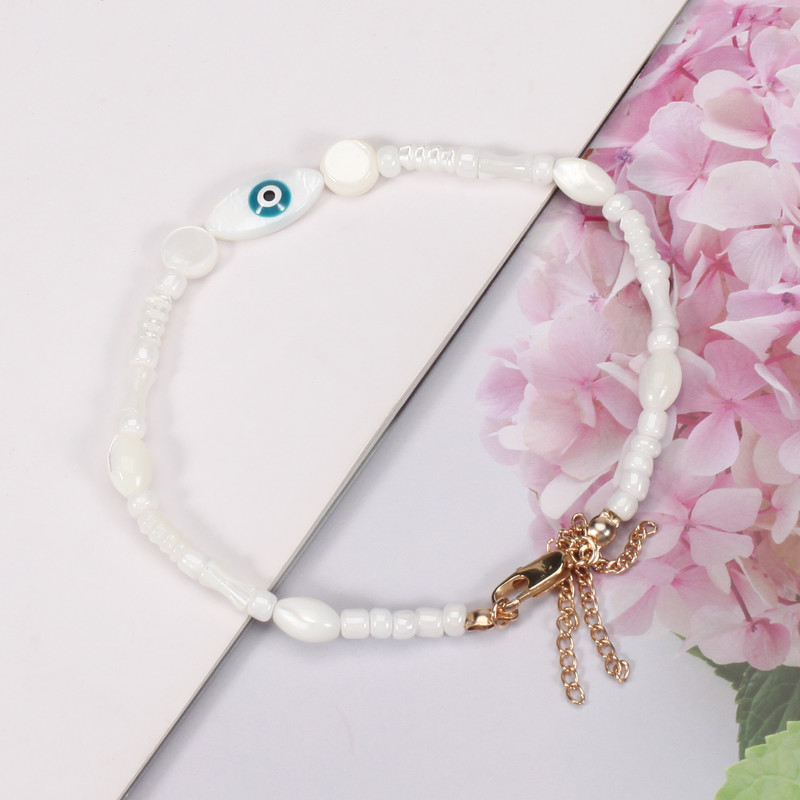 Eye Design Shell Anklet βραχιόλια για γυναίκες Κοσμήματα παραλίας Βραχιόλι στον αστράγαλο
