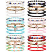 Bohemian egymásra rakható gyöngyös bokalánc karkötő Beach stílusú bokalánc karkötő női lányoknak