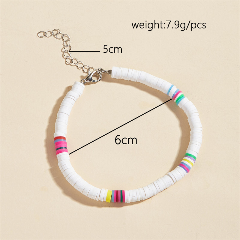 Βραχιόλι με μαλακό κεραμικό γυναικείο κοσμήματα βραχιόλι με ποδιές χειροποίητο Boho ρυθμιζόμενο βραχιόλι με ποδιές